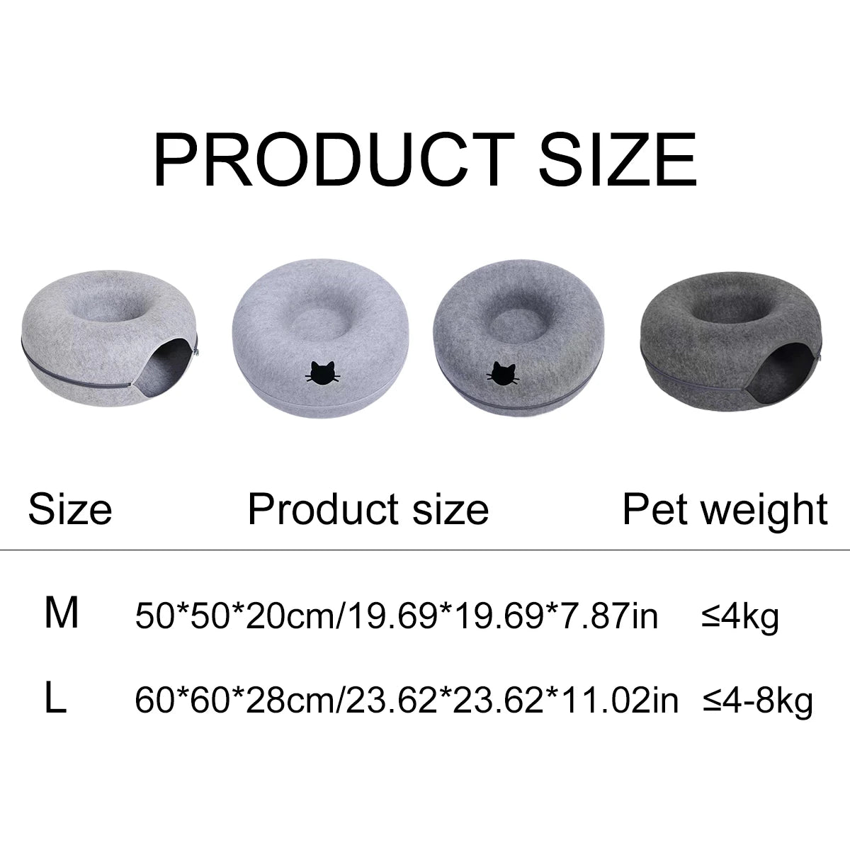 Felt Donut Tunnel Bed