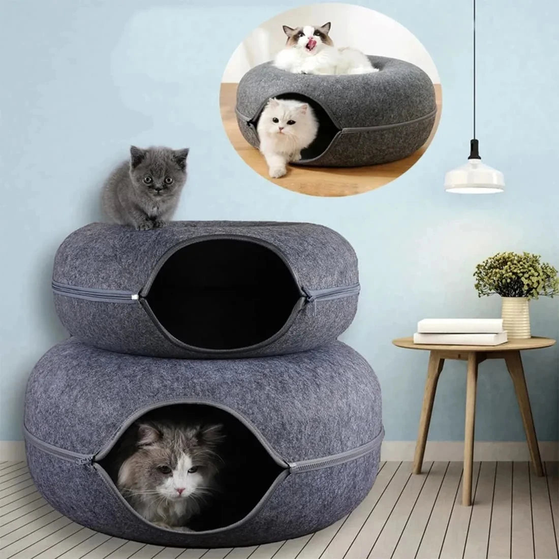 Felt Donut Tunnel Bed