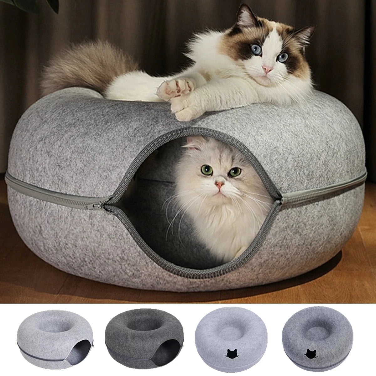 Felt Donut Tunnel Bed